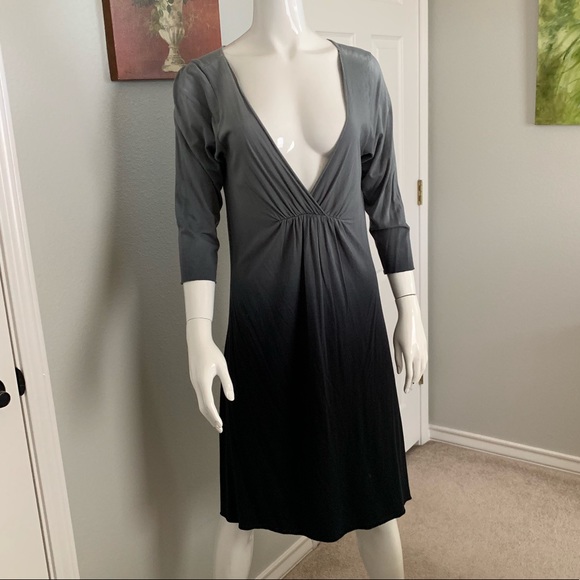 Lucky Brand Hombre’ Dye Tee Dress in Black & Grey - Picture 1 of 6